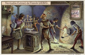 Sopradores de vidro veneziano, século XIV de European School