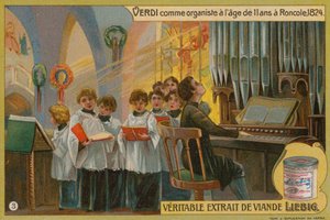 Verdi Jogando o Órgão em Roncole de European School