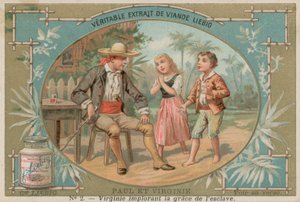 Virginie pede o escravo (cromolitografia) de European School