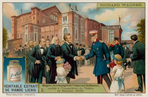 Wagner e Kaiser Wilhem Eu abro o Teatro Bayreuth em 1876 de European School