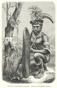 Guerreiro das Ilhas Salomão (gravura) de European School