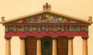 Fachada ocidental do templo de Athene, em Aigina de European School