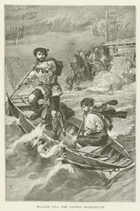 William Tell e Conrad Baumgarten (gravura) de European School
