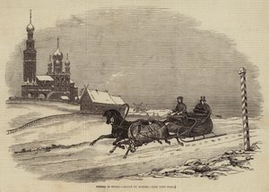 Inverno na Rússia (gravura) de European School