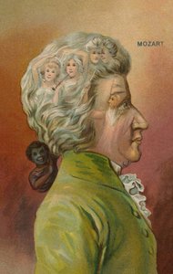 Wolfgang Amadeus Mozart, compositor austríaco (cromolito) de European School