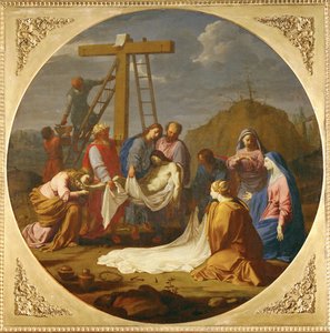 A deposição a partir da cruz - Deposição ... de Eustache (studio of) Le Sueur