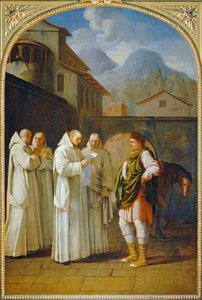 Saint Bruno recoit un messager du pape - São Bruno recebendo um mensageiro do papa. 1645-1648 ...