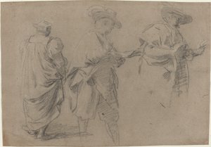 Um juiz e dois senhores advogados de Eustache Le Sueur