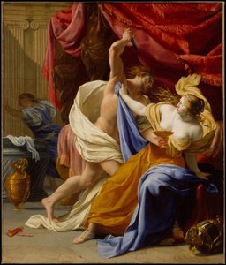 O Estupro de Tamar, c.1640 (óleo sobre tela) de Eustache Le Sueur