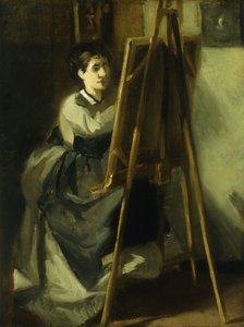 O jovem aluno; O Jovem Estudante, c.1870 de Eva Gonzalès