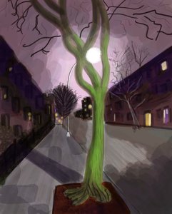 11th Street At Night, Brooklyn (arte digital)