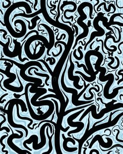 17 Animais escondidos numa árvore (arte digital) de Evan Sklar