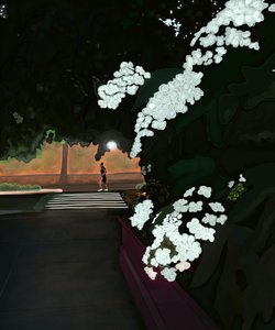 6h. Manhã chuvosa e jogger. Prospect park west (arte digital) de Evan Sklar