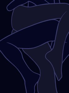 Blue Legs, 2025 (arte digital) de Evan Sklar