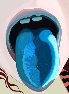 Língua azul de gelado (arte digital) de Evan Sklar
