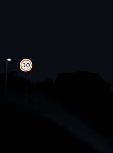 Conduzir na estrada à noite # 1 Brooklyn (arte digital)