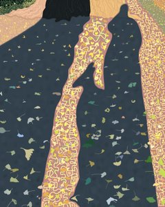 Ginko Leaves and Shadows, Brooklyn (arte digital) de Evan Sklar