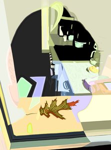 Janela da cozinha, 2025 (arte digital) de Evan Sklar