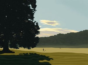 Nevoeiro matinal, Prospect Park, Brooklyn (arte digital) de Evan Sklar