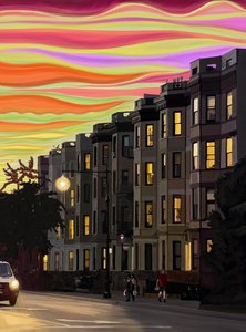Ninth Street Nine A.M. (arte digital) de Evan Sklar