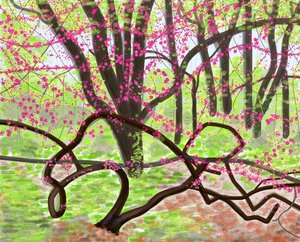 Prospect Park, primavera, 2017 (desenhado à mão num iPad com um lápis Apple) de Evan Sklar