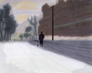 Prospect Park, a oeste, depois da neve (arte digital) de Evan Sklar