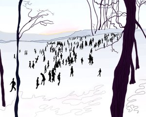 Prospect Park, inverno (arte digital) de Evan Sklar