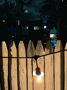 Rood Deck à noite (arte digital) de Evan Sklar