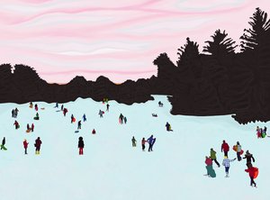 Trenó, Prospect Park (arte digital) de Evan Sklar
