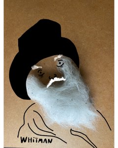 Walt Whitman (desenho de colagem) de Evan Sklar