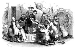 Distribuindo milho ao povo, durante uma estação de escassez, 1847