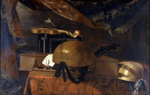 Instrumentos musicais. Pintura de Evaristo Baschenis (1617 - 1677).