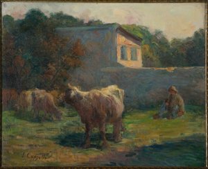 Vacas de pasto (óleo sobre tela)