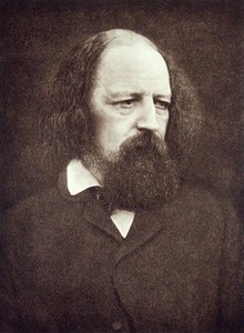Retrato de Alfred, Lord Tennyson (1809-92), c.1889-91 (foto a p/b) de Eveleen Myers