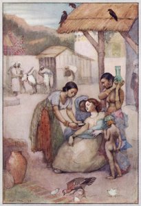 Ilustração para Cranford pela Sra. Gaskell (cor litho) de Evelyn Paul