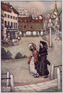 Ilustração para Cranford pela Sra. Gaskell (cor litho) de Evelyn Paul