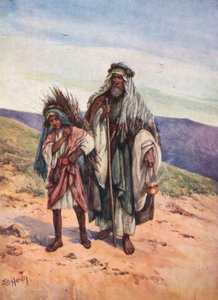 O sacrifício de Abraão (litografia a cores) de Evelyn Stuart Hardy