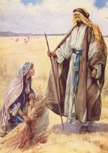 Boaz, o agricultor bondoso (litografia a cores) de Evelyn Stuart Hardy