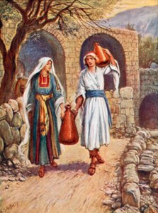 Ajudar a sua mãe (cor litho) de Evelyn Stuart Hardy
