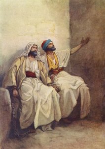 Paulo e Silas alegres na prisão (litografia a cores)