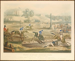 Grand Military Steeple Chase, em Londres, Canadá Oeste, 9 de maio de 1843, gravada por J. Harris, 1845 de Evelyne Marie Alexander