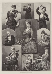Artistas em um concerto amador de Everard Hopkins