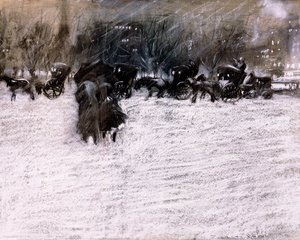 O parque no inverno de Everett Shinn