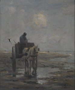 Cavalo e carroça (óleo sobre tela)