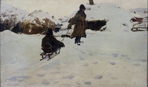 Inverno, 1902 de Evgeni Ivanovich Stolitsa
