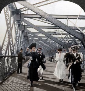 O passeio, ponte de Williamsburg, Nova York, EUA, c1900s