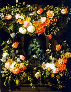 Madonna cercada por flores, 1662