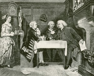 Johnson, Goldsmith e Boswell na Taverna Mitre