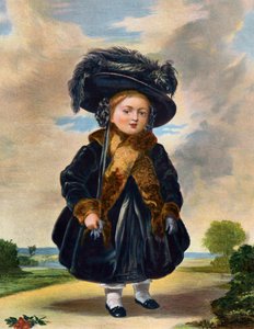 Rainha Victoria 1819-1901 com idade de quatro anos, século XIX.
