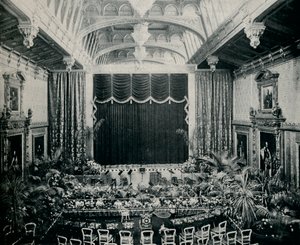 A Câmara de Waterloo, Castelo de Windsor, montada como teatro para as peças do estado de 1891, c1891,1901